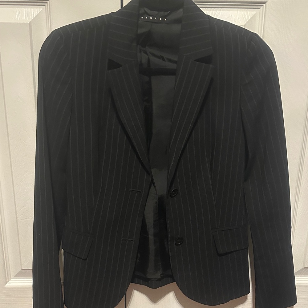Sisley Black Striped Men's Blazer. New condition